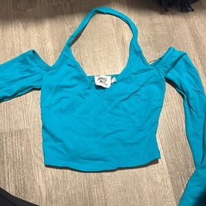 Princess Polly Halter Open Shoulder Long Sleeve Top